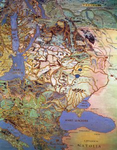 Kaart van Centraal-Europa, uit de 